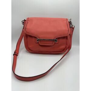 Coach Taylor Leather Flap Shoulder Bag, Tearose, F27481, 11.6”x7.9”